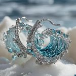 Ocean Wave Necklace, Ring & Earrings Set | Light Luxury Beach Vacation Jewelry BD